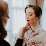 Fiona Harrison Dublin Wedding Make-Up Artist Applying Lipstick